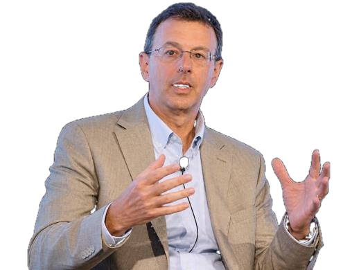 David Weil speaking and gesturing during a presentation